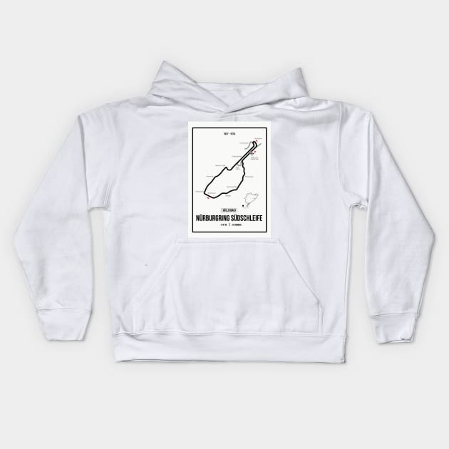 Old Nürburgring Südschleife Kids Hoodie by AliceEye555